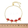 Brass Micro Pave Clear Cubic Zirconia Slider Bracelets BJEW-Z126-03G-5