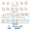 Wooden Cutouts Ornaments WOOD-TA0002-39-6