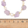 Raw Natural Amethyst Nuggets & Potato Natural Pearl Beaded Necklaces for Women NJEW-JN06480-4
