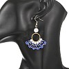 Glass Braided Beads Dangle Earrings EJEW-MZ00747-03-2