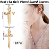 10Pcs Brass Pendants KK-BBC0017-54-2