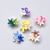 Handmade Polymer Clay Flower Beads X-CLAY-S089-15-1
