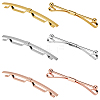 6Pcs 6 Styles Brass Tie Clips for Men FIND-GF0006-84-1