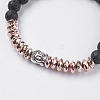 Synthetic Hematite Stretch Bracelets BJEW-I241-25B-2