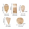 24Pcs 6 Styles Brass Stud Earrings Findings KK-SZ0001-52-2