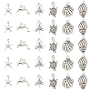 120Pcs 6 Styles Tibetan Style Alloy Pendants FIND-CA0010-53-1