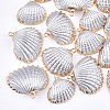 Spray Paint & Electroplate Sea Shell Pendants SSHEL-S262-08K-1