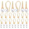 BENECREAT 30Pcs Brass Earring Hooks KK-BC0012-09-1