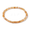 Natural Red Aventurine Rondelle Beaded Stretch Bracelets BJEW-JB09980-07-1