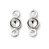 Flat Round Brass Rhinestone Connecter Settings KK-P340-06A-P-1