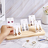 4Pcs Wooden Jewelry Earring Display Card Storage Slotted Stands ODIS-AR0001-18-3