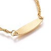 Ion Plating(IP) 304 Stainless Steel ID Bracelets BJEW-L637-11-G-3