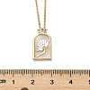 Arch with Flower Brass Enamel Pendant Necklaces NJEW-H051-06G-5