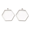 Non-Tarnish 304 Stainless Steel Open Back Bezel Hexagon Pendants LS-STAS-Z040-12P-1