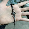 Flat Round Zinc Alloy with Crystal Rhinestone Bangles for Women FS-WG299D2-05-1