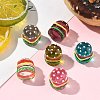 6Pcs 6 Colors Resin Cabochons RESI-CJ0004-27-5