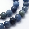 Dyed & Heated Natural Blue Aventurine Beads Strands G-I199-24-10mm-3