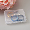 4 Colors Stainless Steel Grooved Finger Ring Settings STAS-TA0001-26A-4