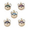 Brass Micro Pave Cubic Zirconia Pendants KK-M240-02-1