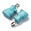 Synthetic Turquoise Pendants G-B127-07P-10-3