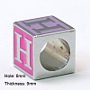 Alloy Enamel Large Hole Cube Beads X-ENAM-C1491-H-2