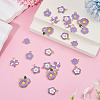 30Pcs 6 Styles Alloy and Enamel Pendants ENAM-TADJ0001-04B-3