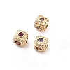 Brass Micro Pave Cubic Zirconia Beads KK-R216-17KCG-1