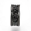 Brass Micro Pave Cubic Zirconia Beads X-ZIRC-Q013-138B-2