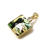 Religion Brass Micro Pave Clear Cubic Zirconia Pendants KK-C262-01G-2