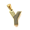 Golden 304 Stainless Steel Pendants STAS-K300-01G-Y-1