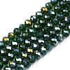 Electroplate Glass Beads Strands EGLA-A034-T1mm-B28-4