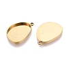 304 Stainless Steel Pendant Cabochon Component STAS-Q113-30B-G-2