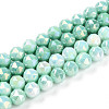 Anti-Tarnish Electroplate Glass Beads Strands GLAA-N010-8mm-03-1