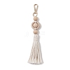 Handmade Macrame Nylon Thread Pendant Decorations HJEW-P019-09G-01-1