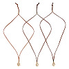 3Pcs Faux Suede Macrame Pouch  Pendant Necklaces NJEW-TAC0051-01-2