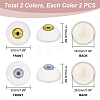   4Pcs 2 Colors Resin Craft Eyes DIY-PH0013-66-2