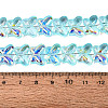 Baking Paint Electroplate Transparent Glass Beads Strands EGLA-Q136-03A-06-4