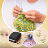 6 Sets Butterfly Copper Wire Wrapped Glass Pendant Decorations HJEW-GA0001-52-6