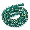 Electroplate Transparent Glass Beads Strands EGLA-A046-01C-23-3