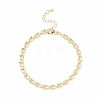 Brass Initial Letter U Link Chain Necklace Bracelet Anklet SJEW-JS01235-8