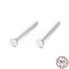 925 Sterling Silver Flat Pad  Stud Earring Findings STER-K167-045A-S-5