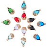 SUNNYCLUE 14Pcs 7 Colors Transparent Glass Pendants GLAA-SC0001-55-1