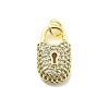 Rack Plating Brass Micro Pave Cubic Zirconia Pendants KK-D359-03G-1