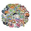 50Pcs World Peace Theme Paper Stickers STIC-R001-24-1