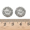 Brass Micro Pave Clear Cubic Zirconia Bead Caps KK-S350-09P-2