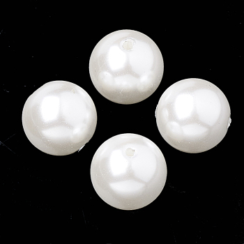 Eco-Friendly Glass Pearl Beads, High Luster, Grade A, Round, White, 6mm, Hole: 1mm, about 160pcs/strand, 37.8 inch