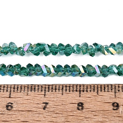 Electroplate Transparent Glass Beads Strands LS-EGLA-Q139-01A-A20-1