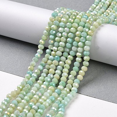 Ombre Effect Dyed Glass Beads Strands X-GLAA-C023-02-C13-1