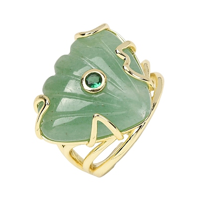 Natural Green Aventurine Cuff Rings GG-CBA5FCC-04G-07-1