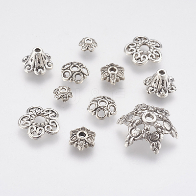 Tibetan Style Bead Caps FIND-P029-04AS-1